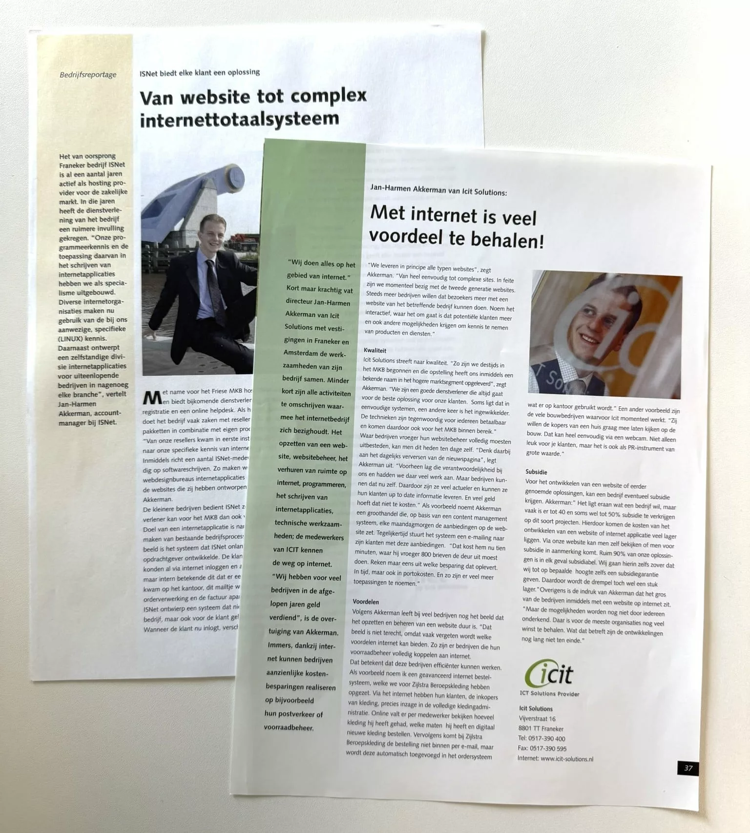 Artikelen Jan Harmen Akkerman 25 jaar ICIT
